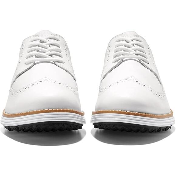 NWT Cole Haan Men's Original Grand Wingtip Oxford Golf Sneaker,Optic White-Size8 - Picture 4 of 7